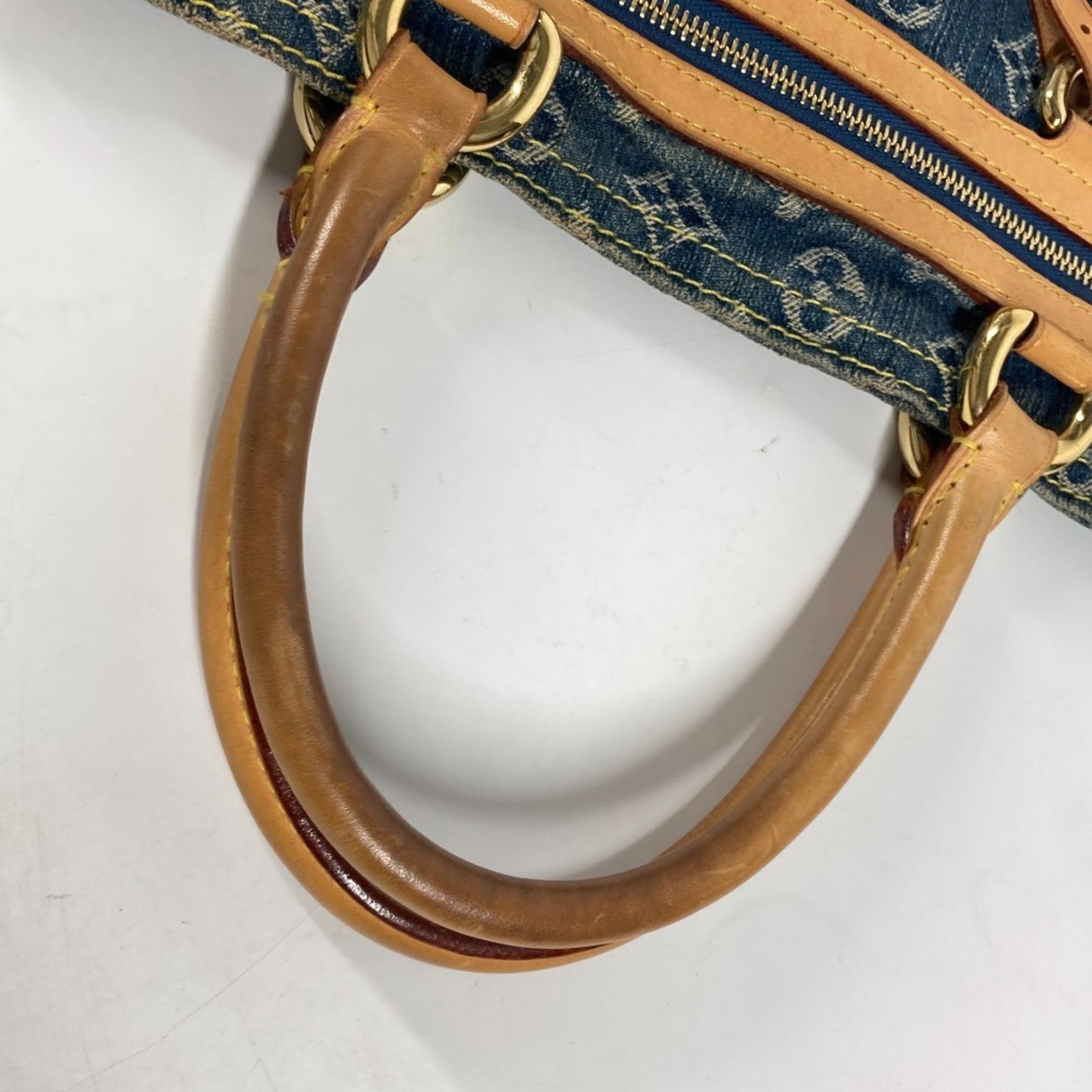 Louis Vuitton Sac Plat, Blue, Denim - Jeans, handbag