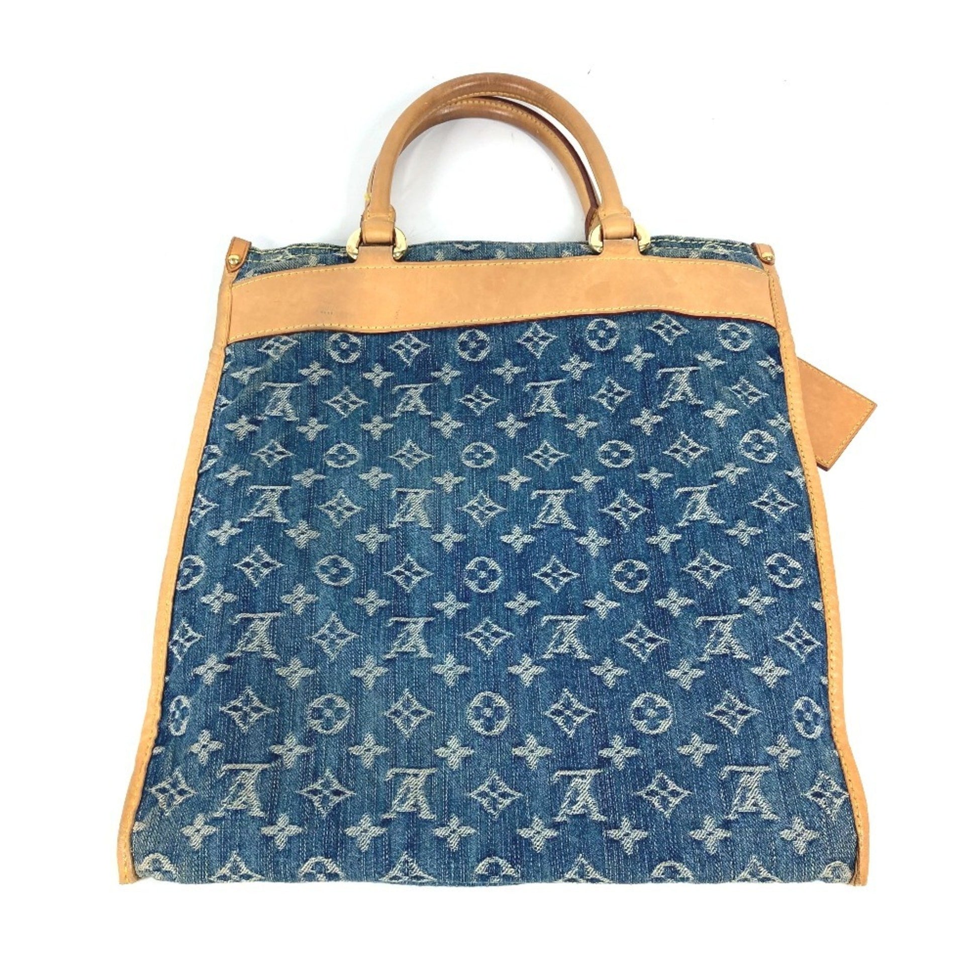Louis Vuitton Sac Plat, Blue, Denim - Jeans, handbag