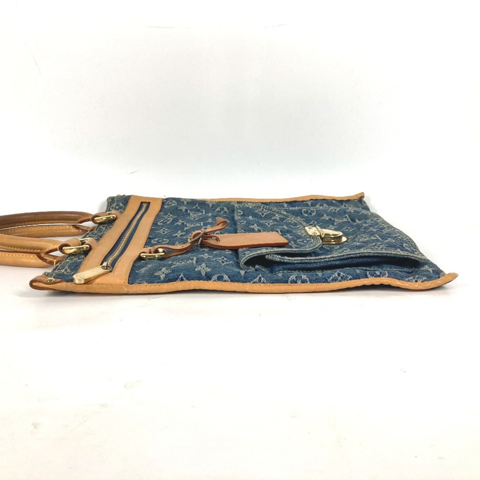 Louis Vuitton Sac Plat, Blue, Denim - Jeans, handbag