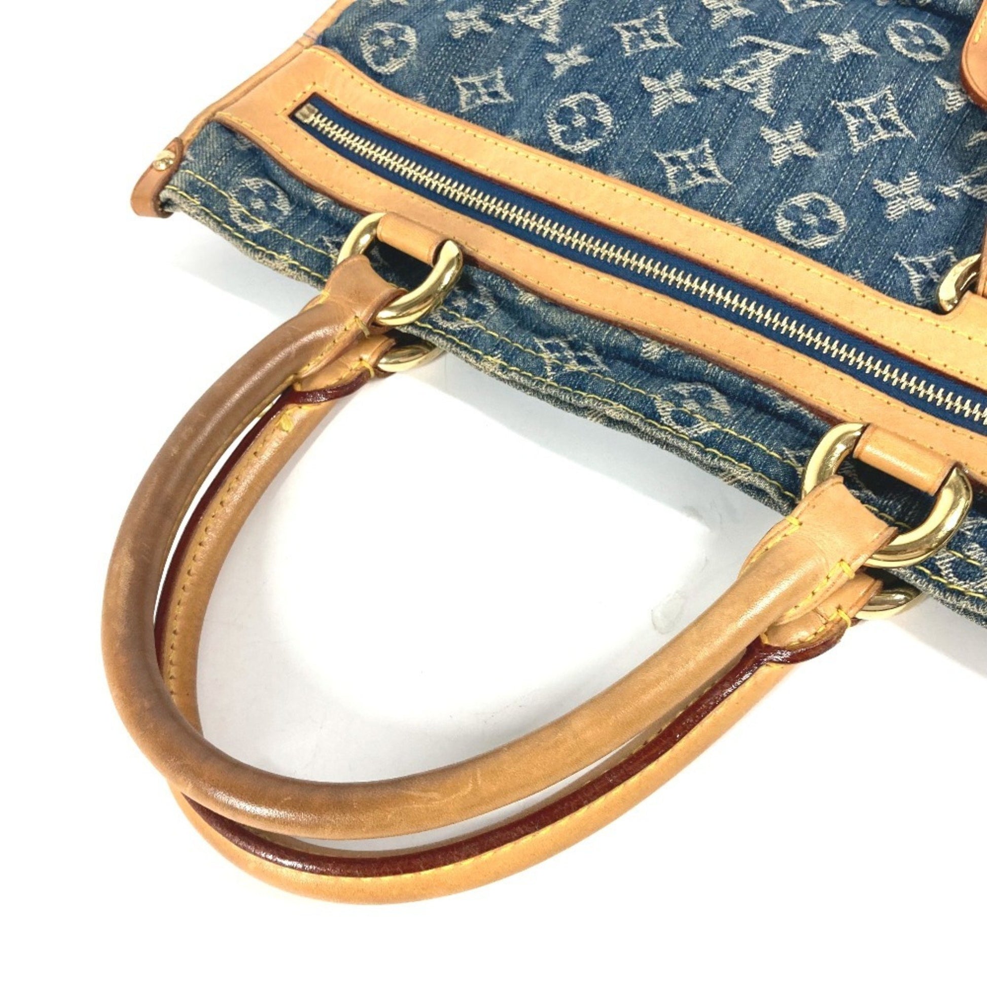 Louis Vuitton Sac Plat, Blue, Denim - Jeans, handbag