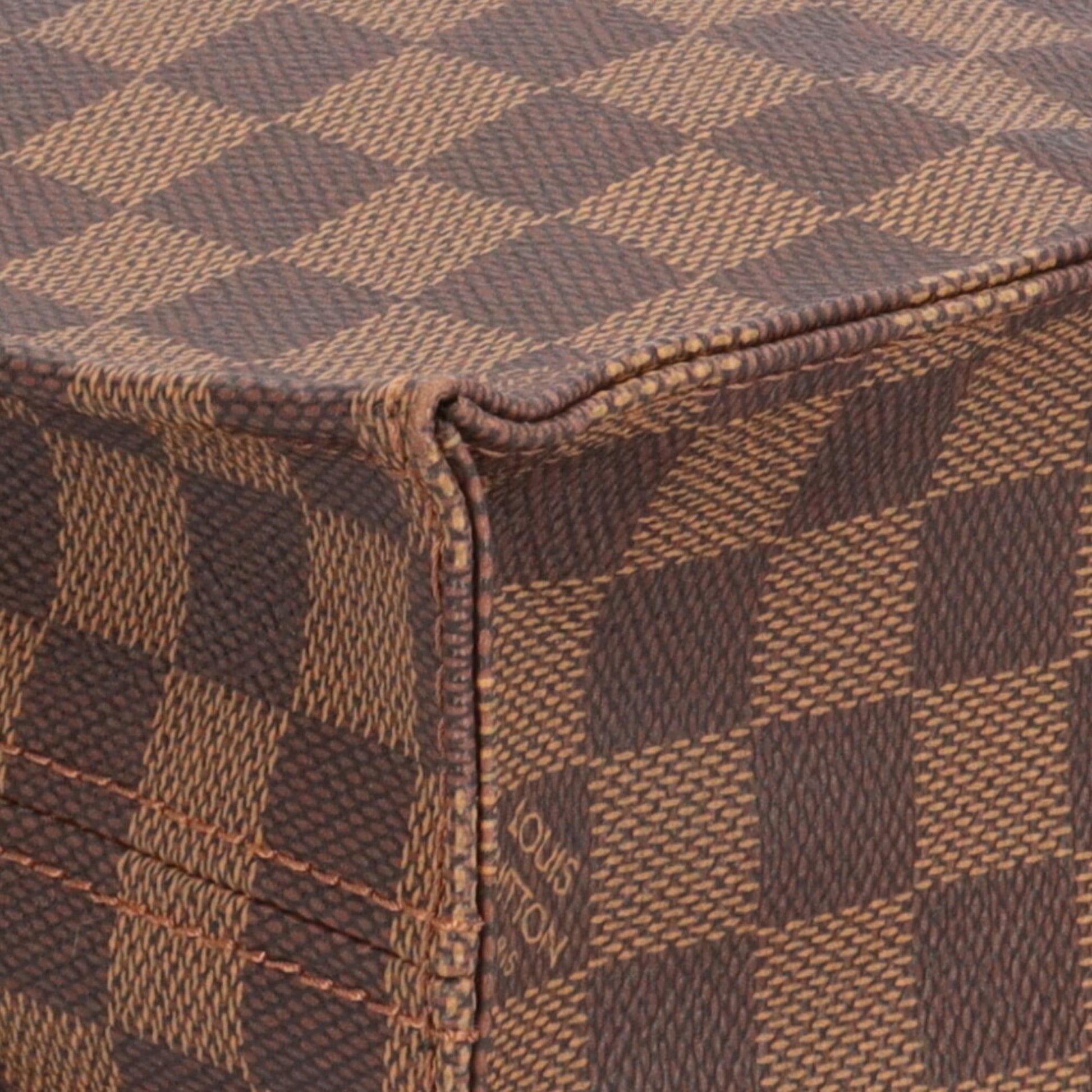 Louis Vuitton Sac Plat, Brown, Canvas, handbag