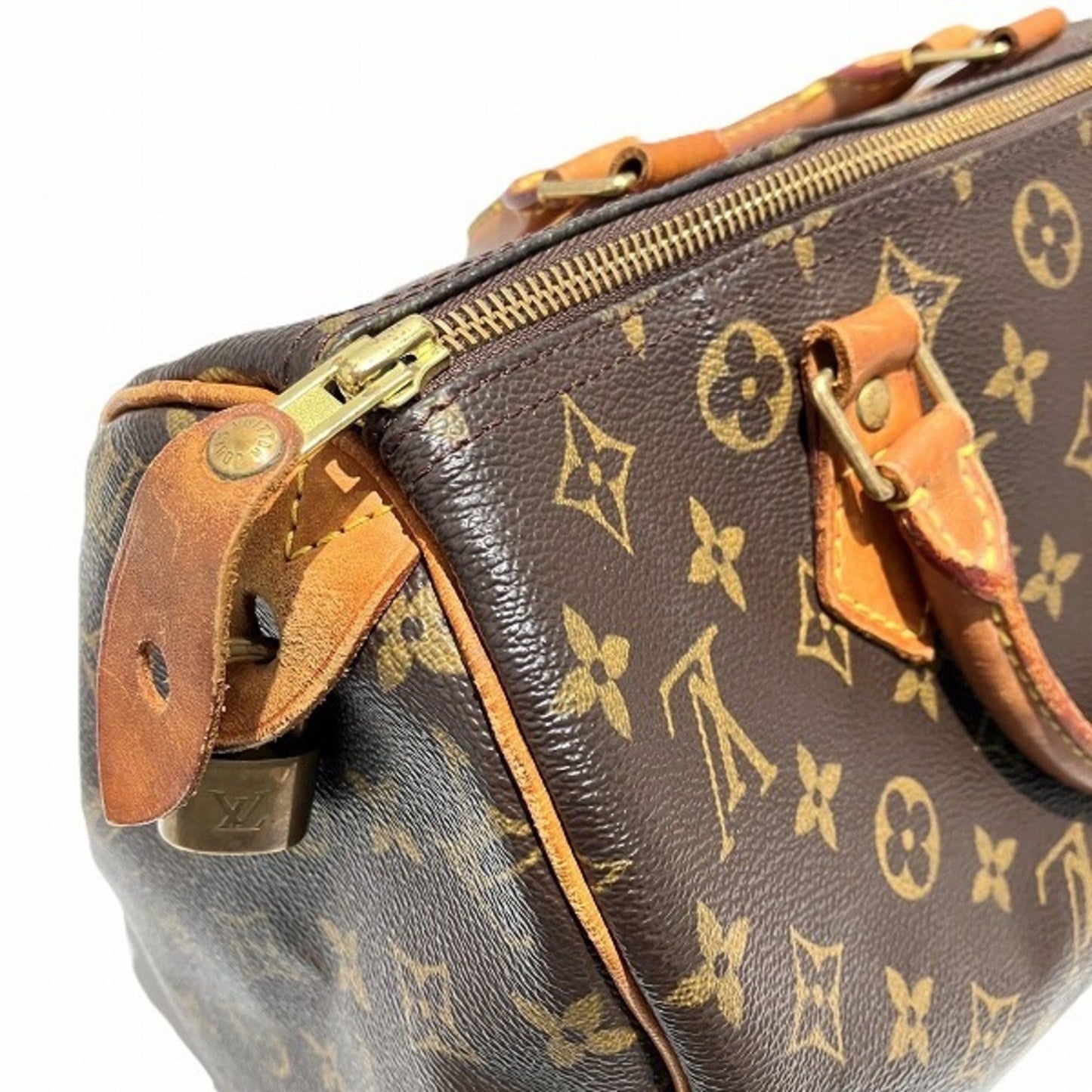 Louis Vuitton Speedy 30, Brown, Canvas, handbag