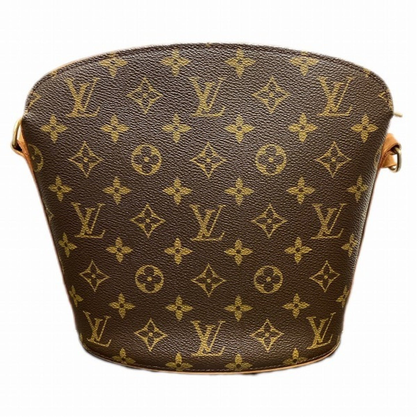 Louis Vuitton Drouot, Brown, Canvas, shoulder