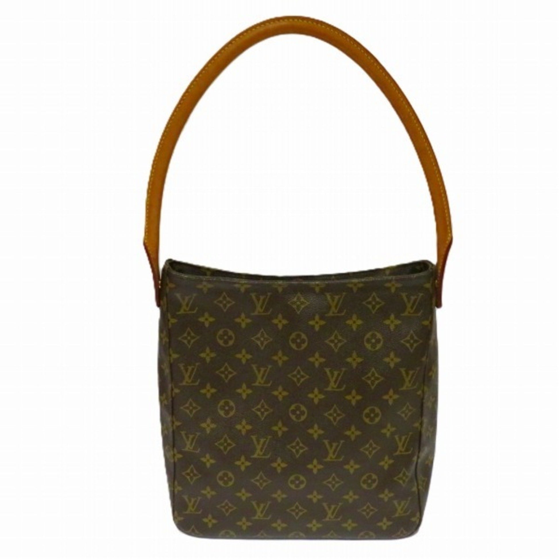 Louis Vuitton Looping, Brown, Canvas, shoulder