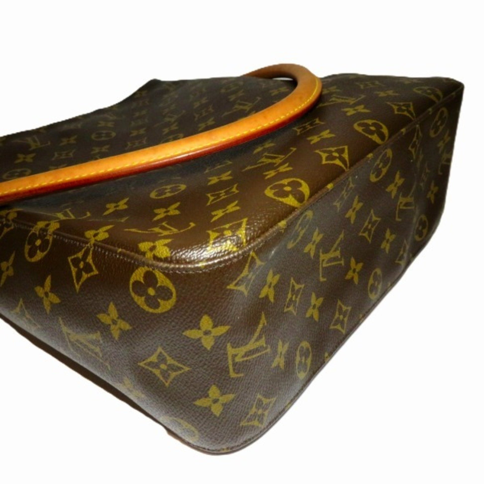 Louis Vuitton Looping, Brown, Canvas, shoulder