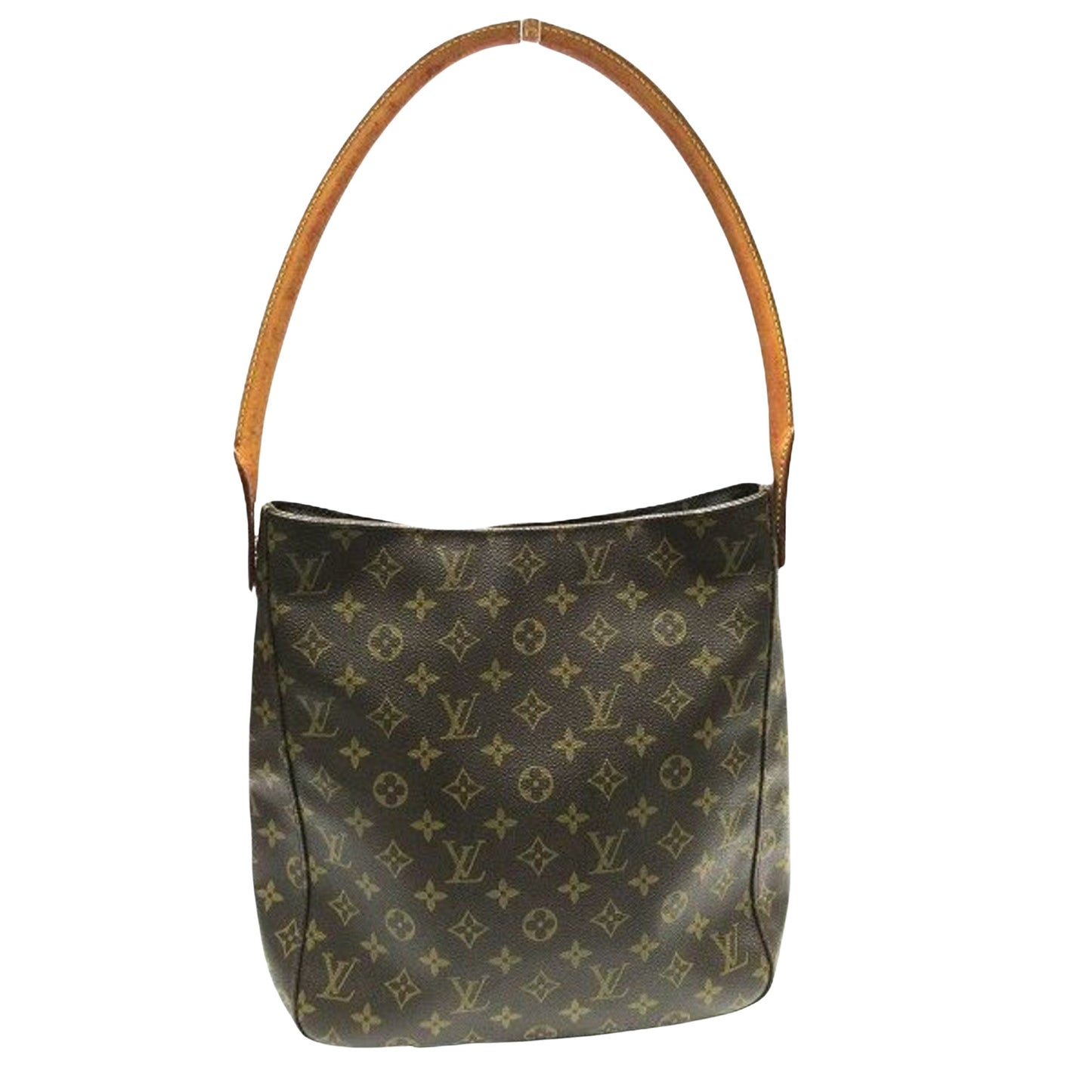 Louis Vuitton Looping, Brown, Canvas, shoulder