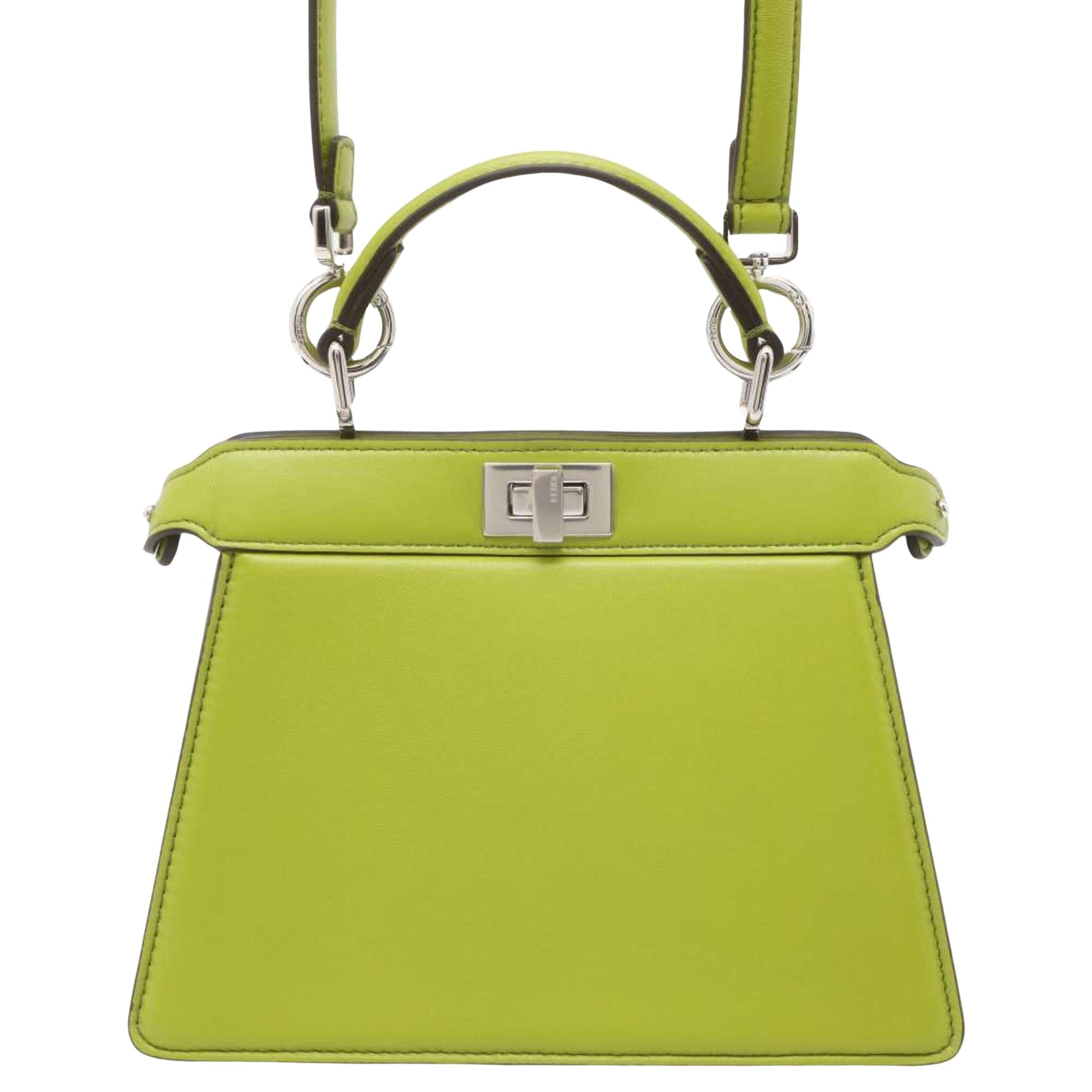 Fendi Peekaboo, Green, Leather, handbag