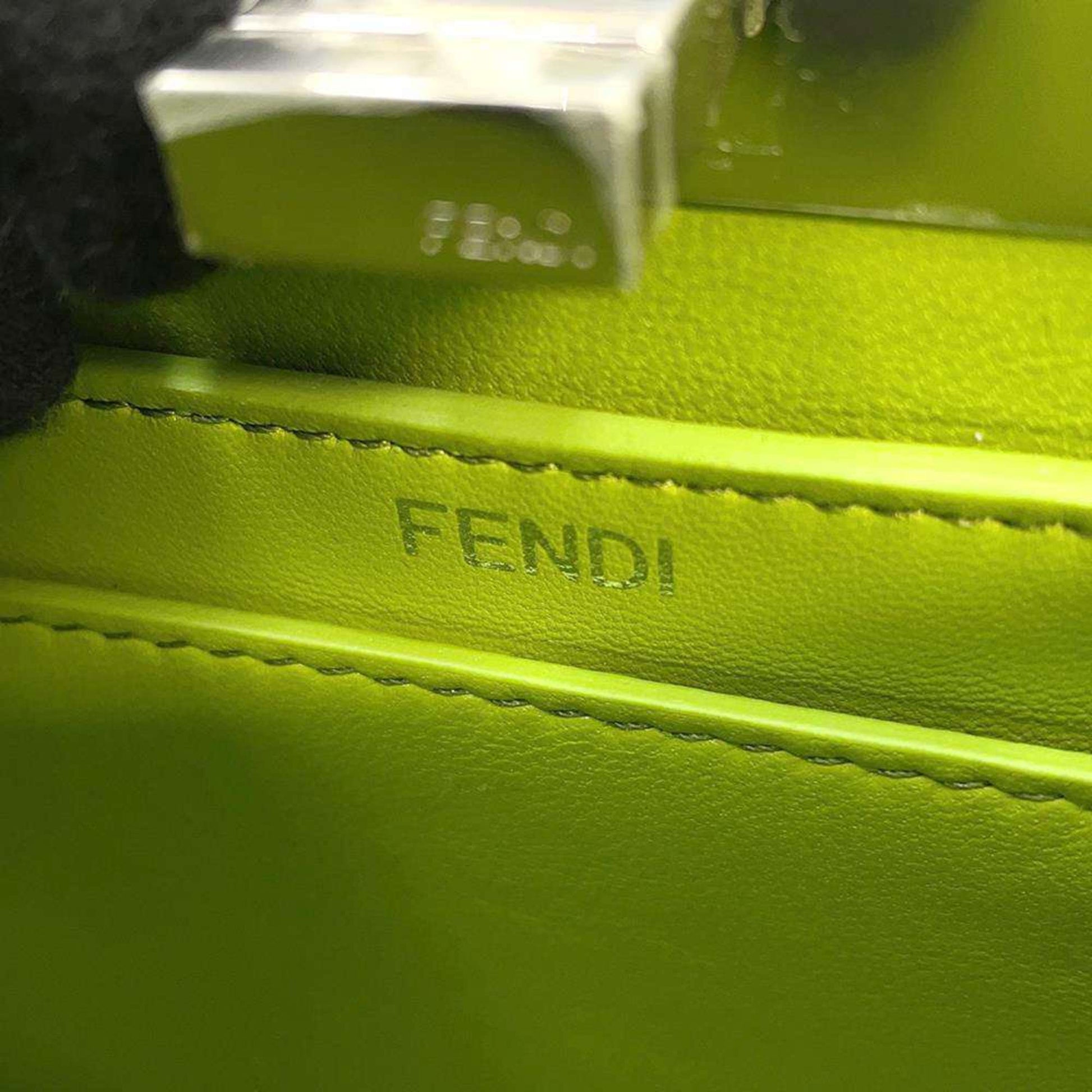 Fendi Peekaboo, Green, Leather, handbag