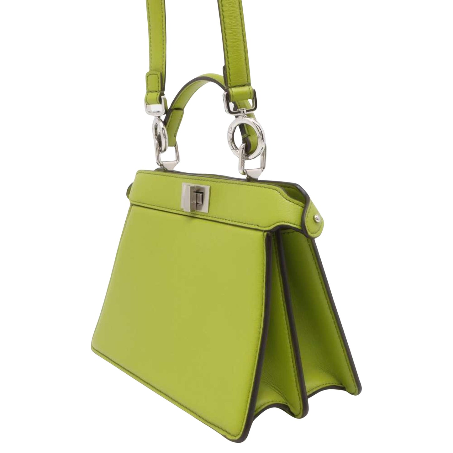 Fendi Peekaboo, Green, Leather, handbag