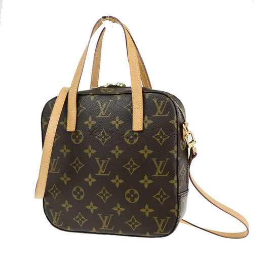 Louis Vuitton Spontini, Brown, Canvas, handbag