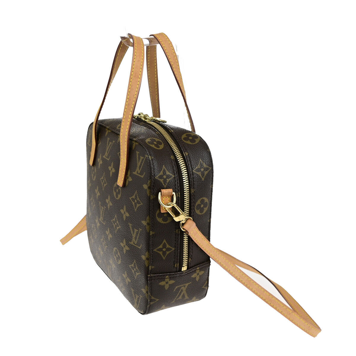 Louis Vuitton Spontini, Brown, Canvas, handbag