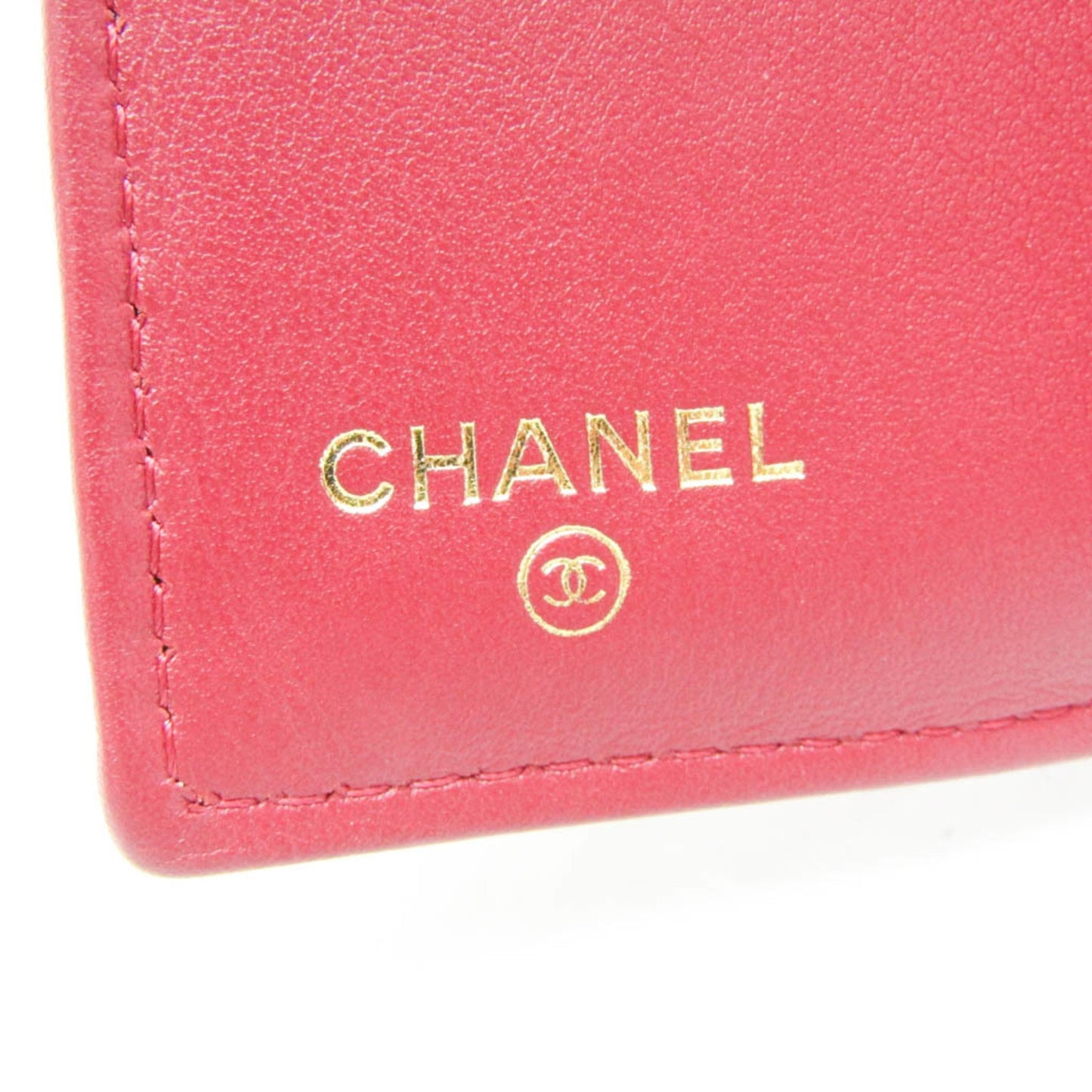 Chanel Boy, Red, Leather, wallet