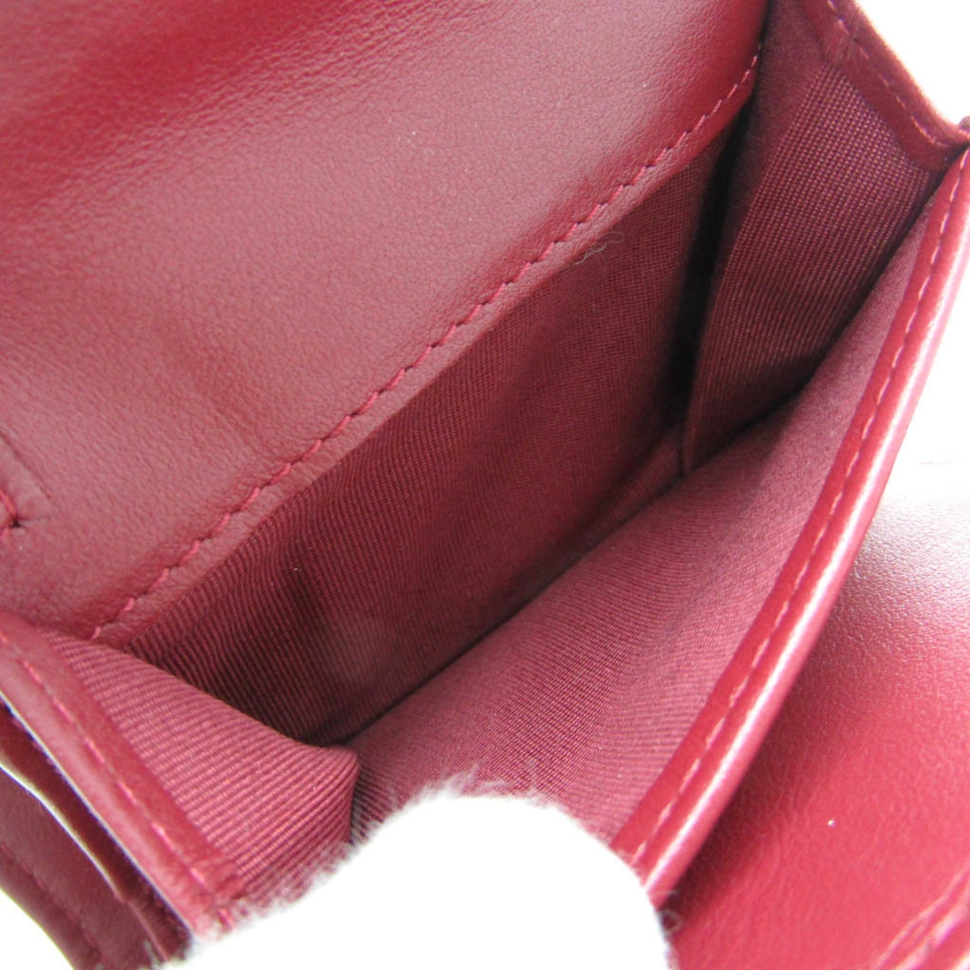 Chanel Boy, Red, Leather, wallet