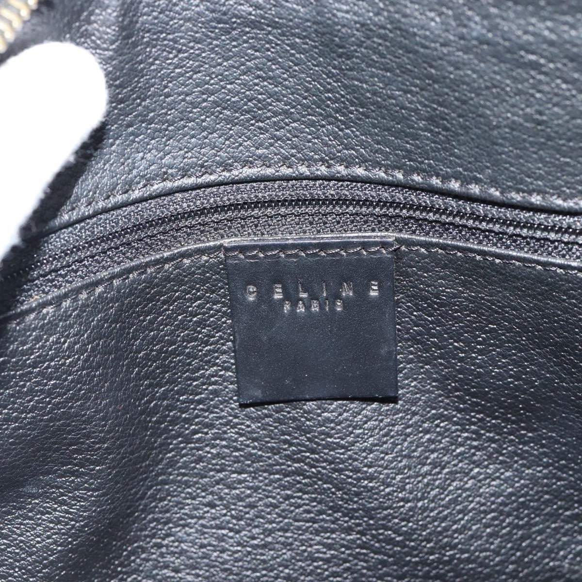 Celine Vintage Boston Macadam Coated Canvas, Black, Canvas, Handbag