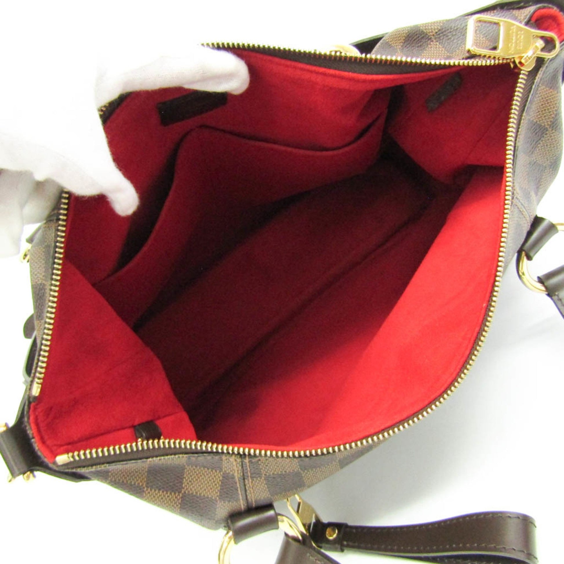 Louis Vuitton Evora, Brown, Canvas, handbag