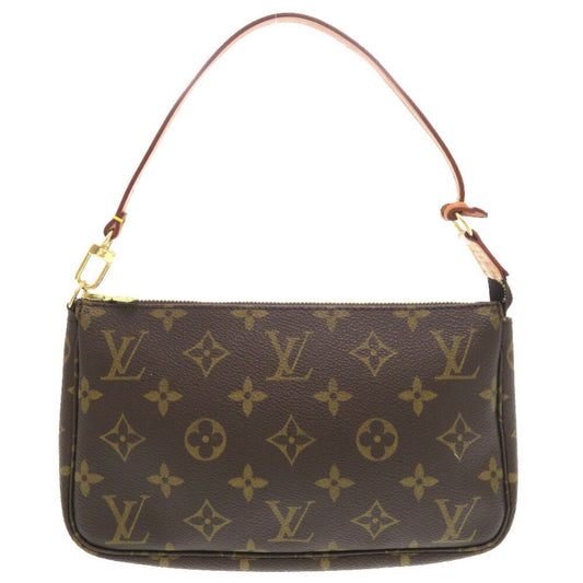 Louis Vuitton Pochette Accessoire, Brown, Canvas, clutch
