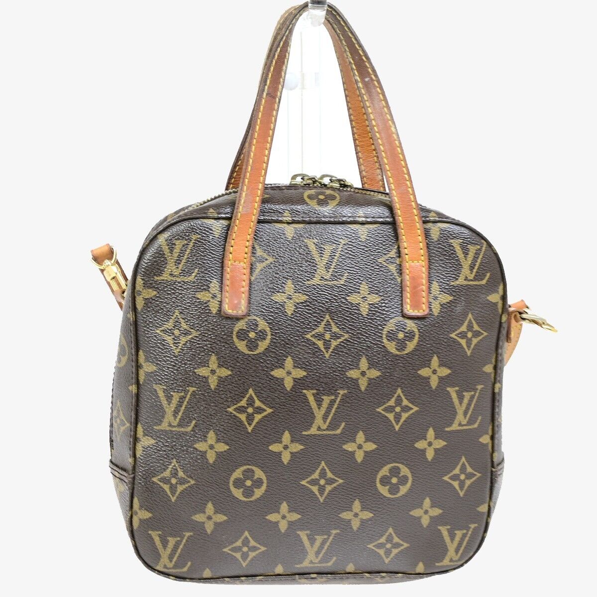 Louis Vuitton Spontini, Brown, Canvas, handbag