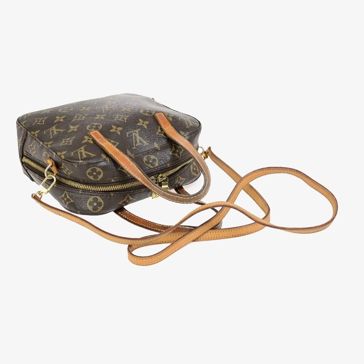 Louis Vuitton Spontini, Brown, Canvas, handbag