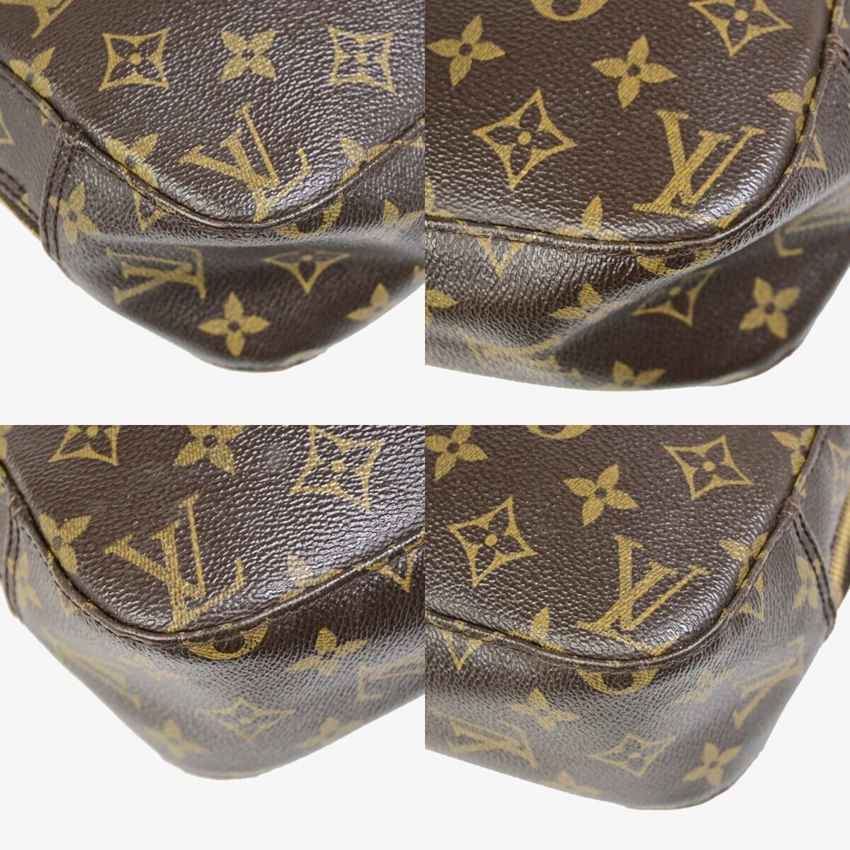 Louis Vuitton Spontini, Brown, Canvas, handbag