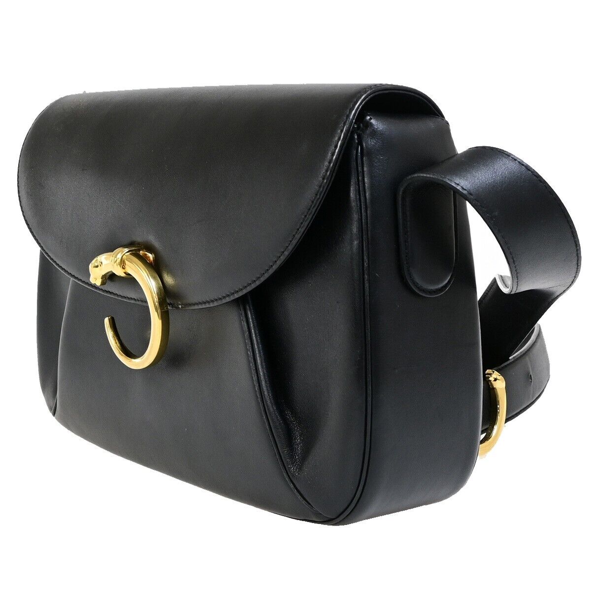 Cartier Panthère, Black, Leather, shoulder