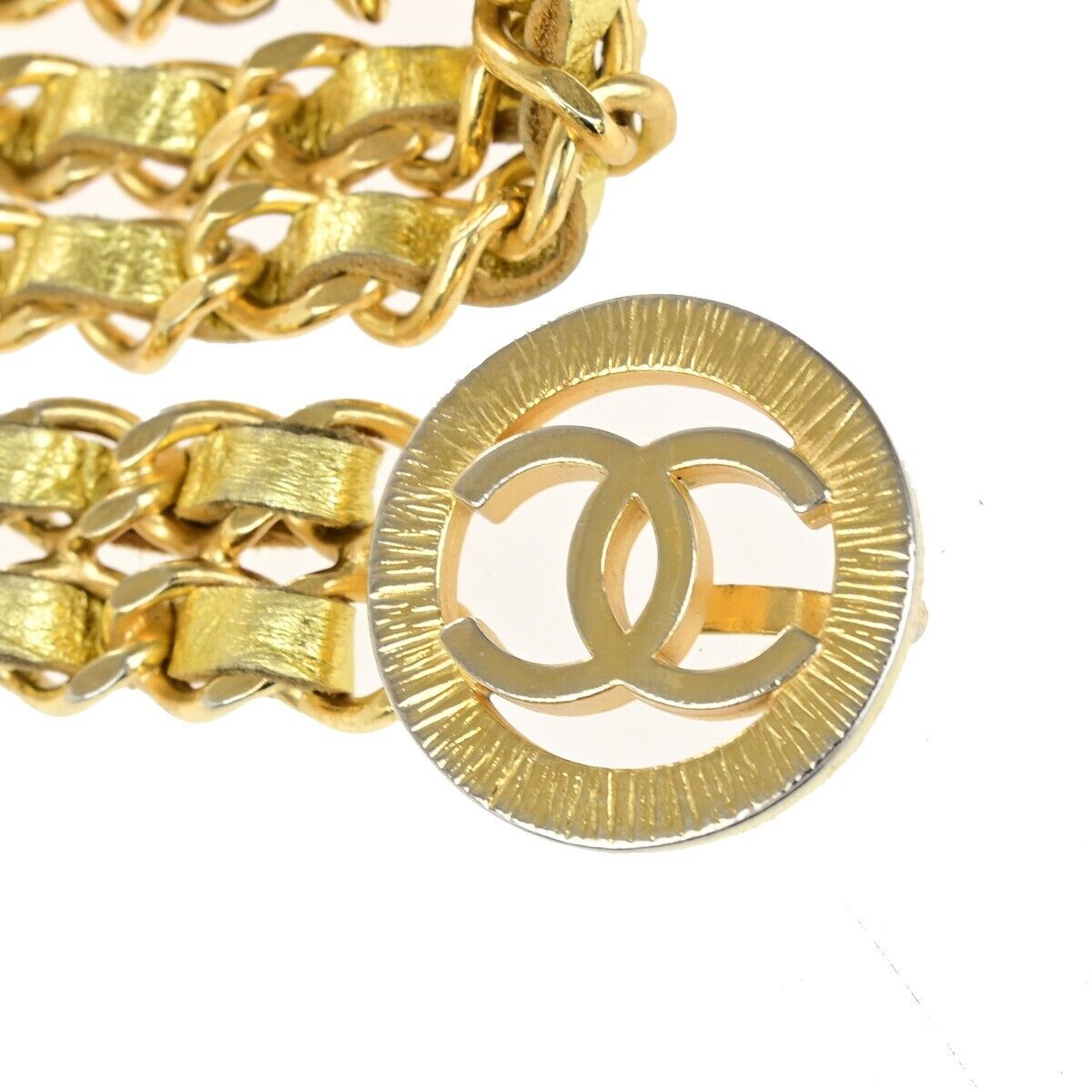 Chanel Coco Mark, Gold, Gold Plated, belt