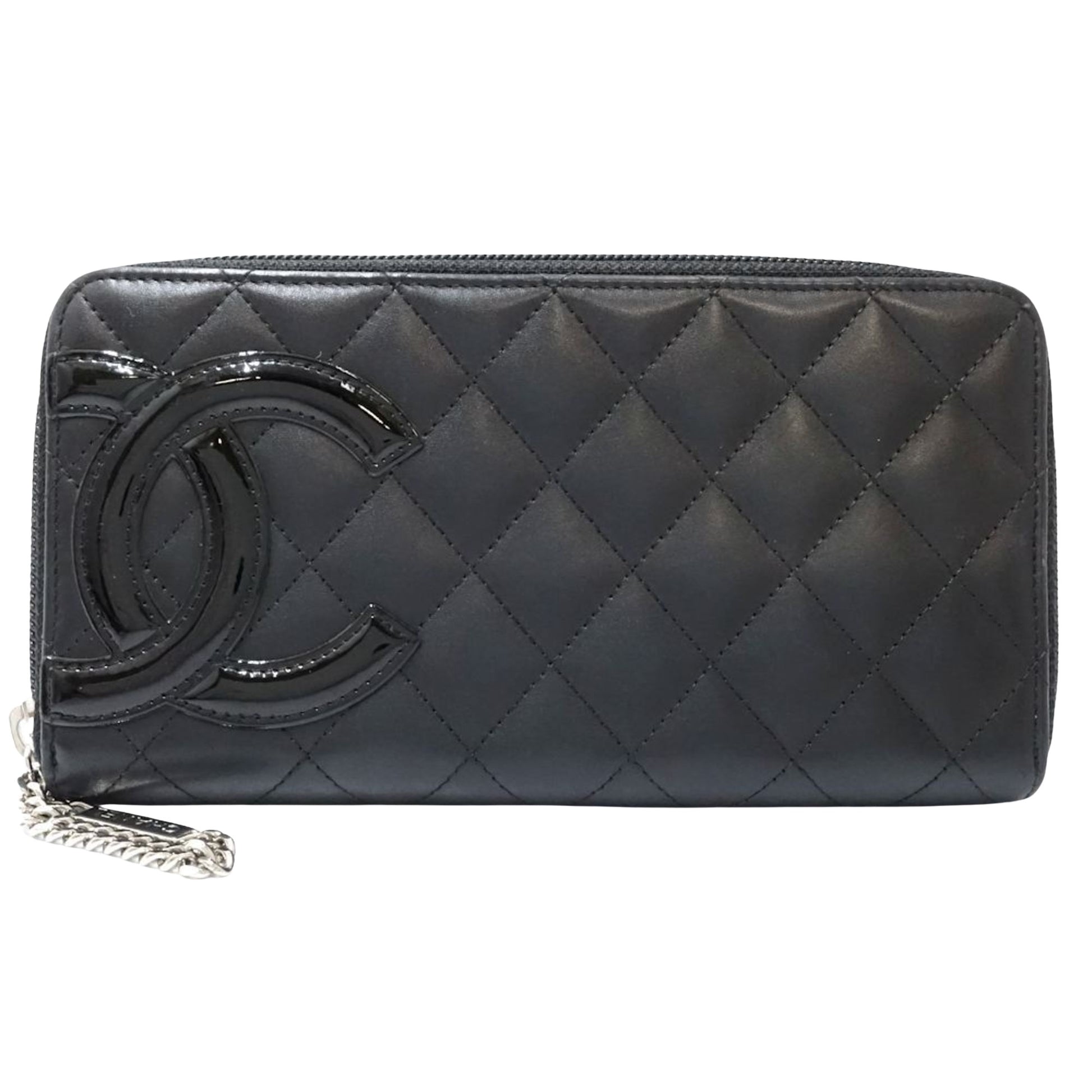 Chanel Cambon, Black, Leather, wallet