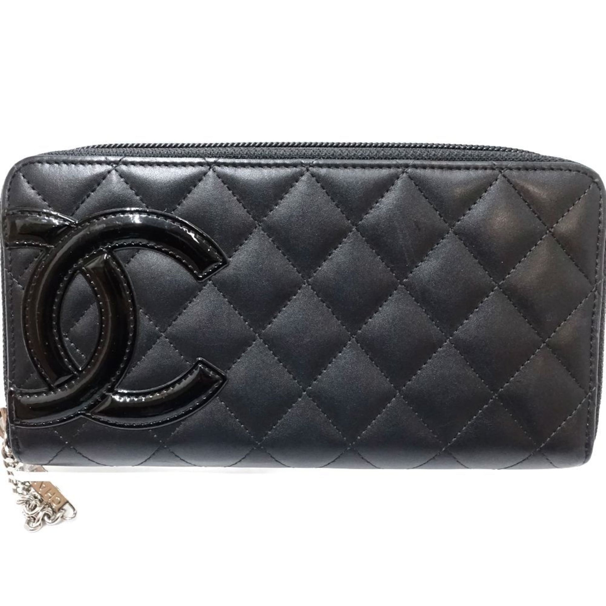 Chanel Cambon, Black, Leather, wallet