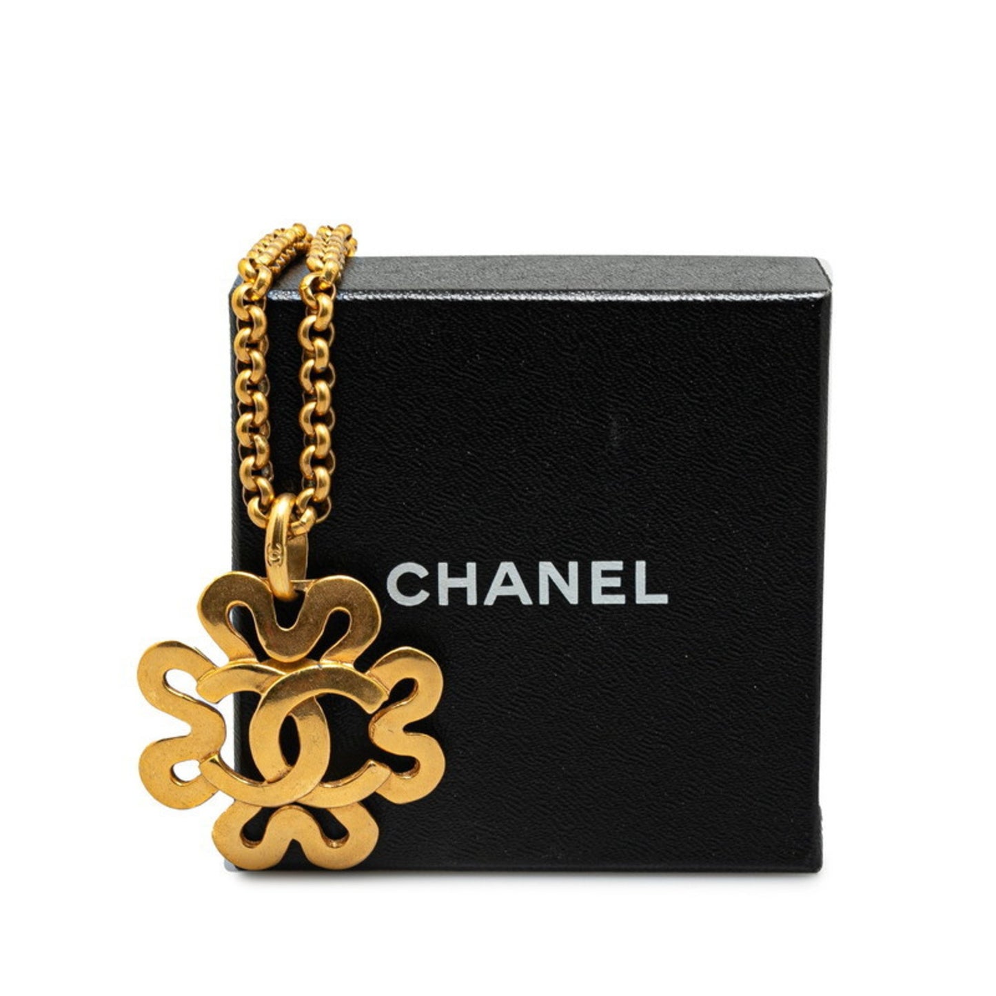 Chanel Clover, Gold, Gold Plated, necklace