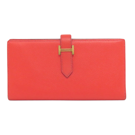 Hermès, Red, Leather, wallet