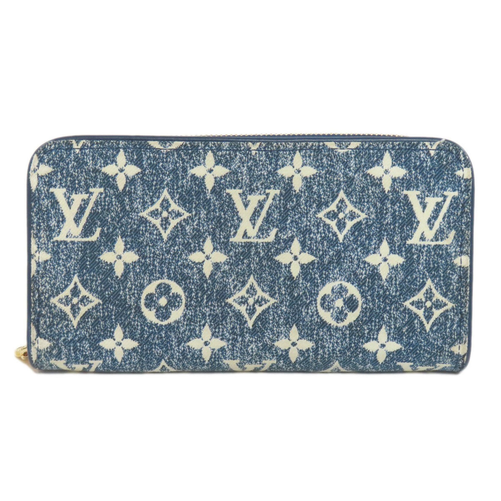 Louis Vuitton Zippy wallet, Blue, Denim - Jeans, wallet