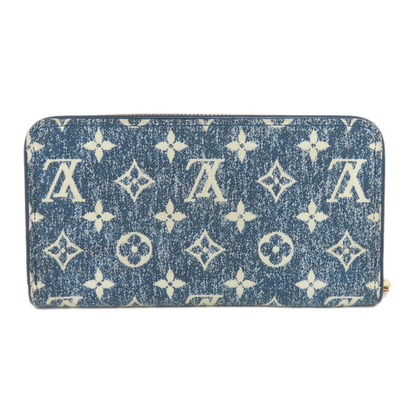 Louis Vuitton Zippy wallet, Blue, Denim - Jeans, wallet