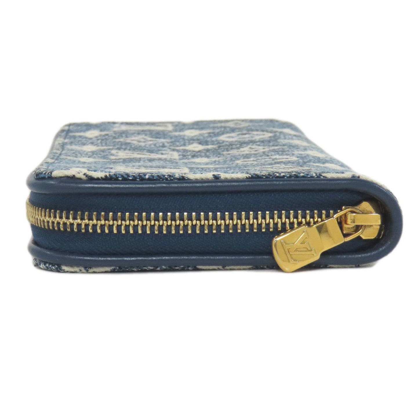 Louis Vuitton Zippy wallet, Blue, Denim - Jeans, wallet