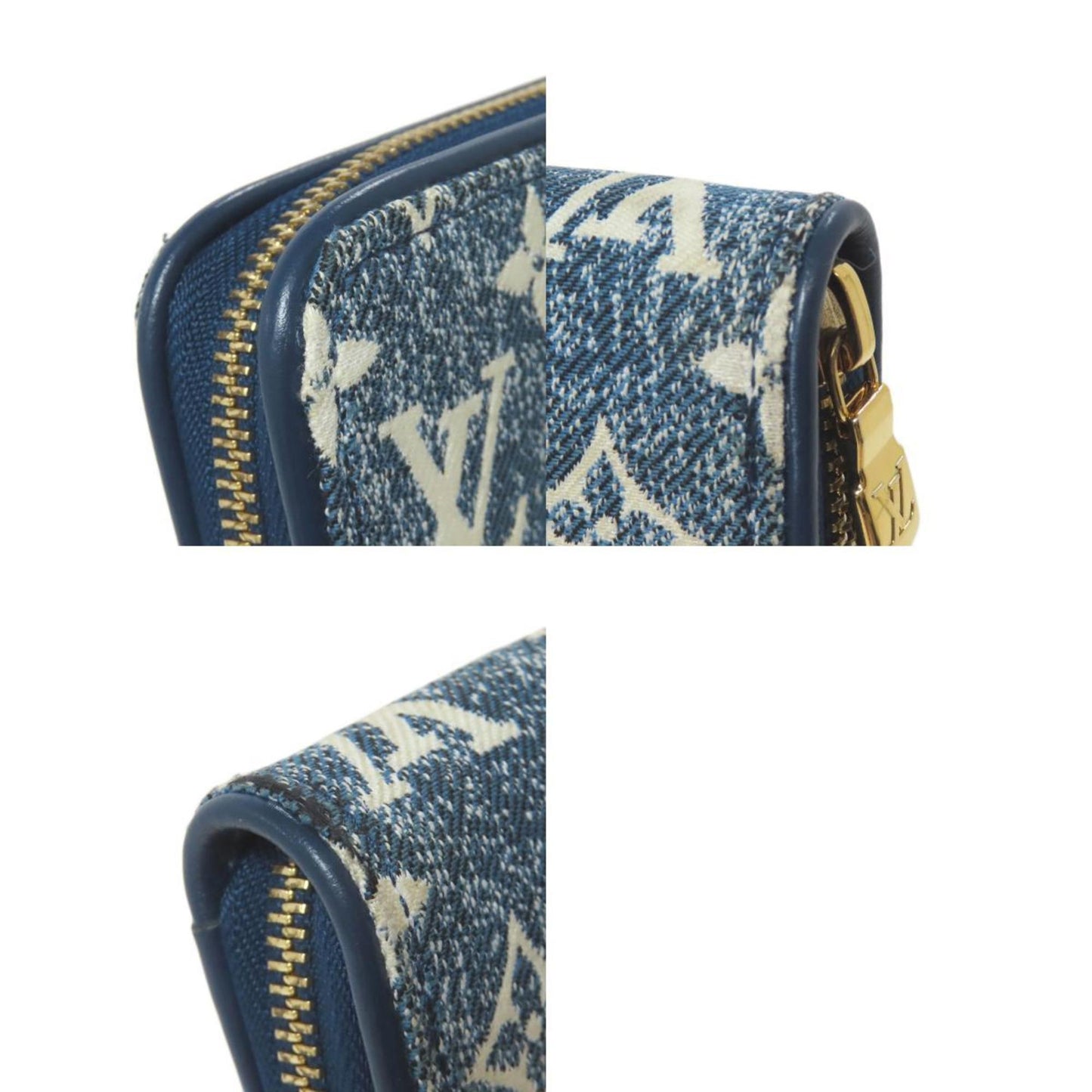 Louis Vuitton Zippy wallet, Blue, Denim - Jeans, wallet