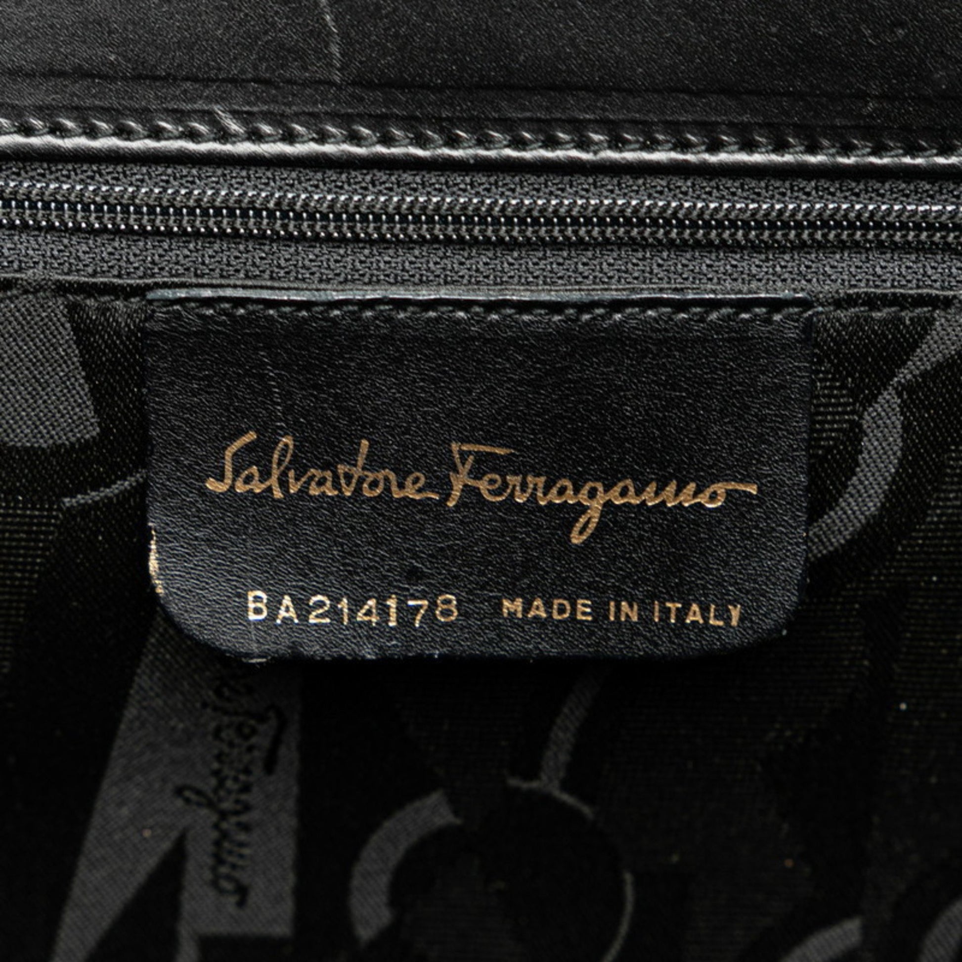 Salvatore Ferragamo Vara, Black, Leather, handbag