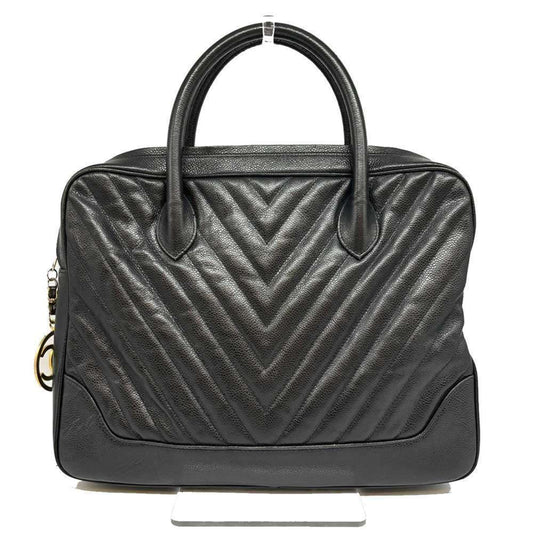 Chanel V-Stich, Black, Leather, handbag