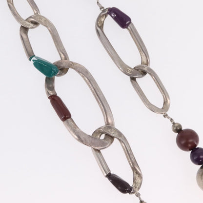 Chanel CC Station Long Metal with Faux Pearls and Beads, Multicolour, Metal, Necklace