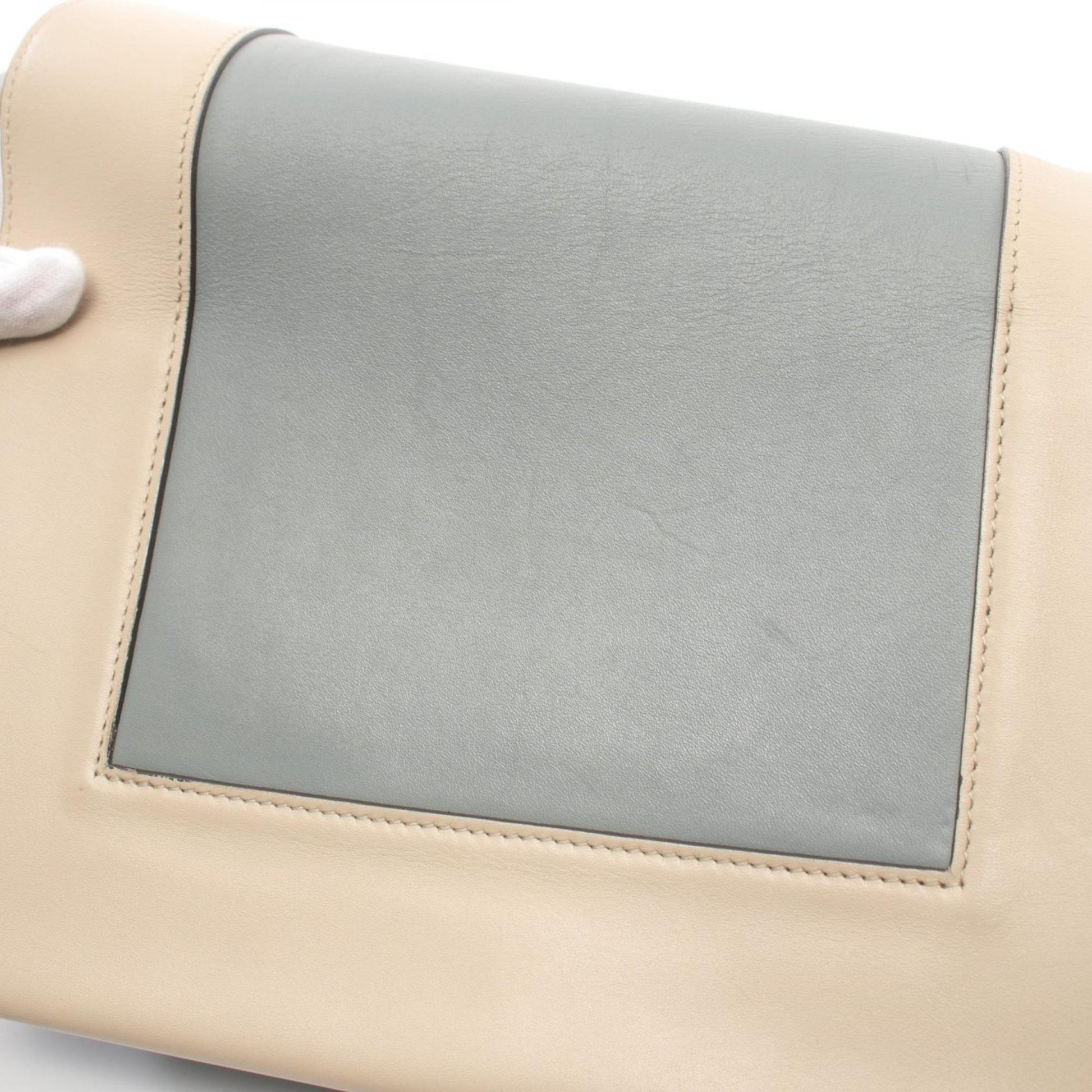 Céline Frame, Beige, Leather, shoulder