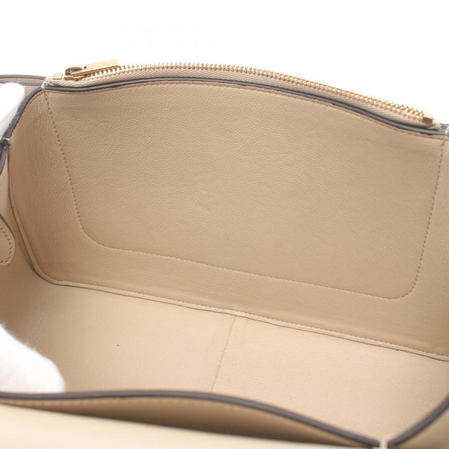 Céline Frame, Beige, Leather, shoulder