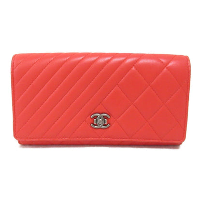 Chanel Matelassé, Red, Leather, wallet