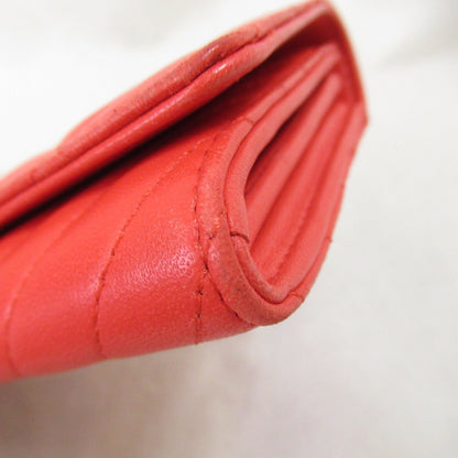 Chanel Matelassé, Red, Leather, wallet
