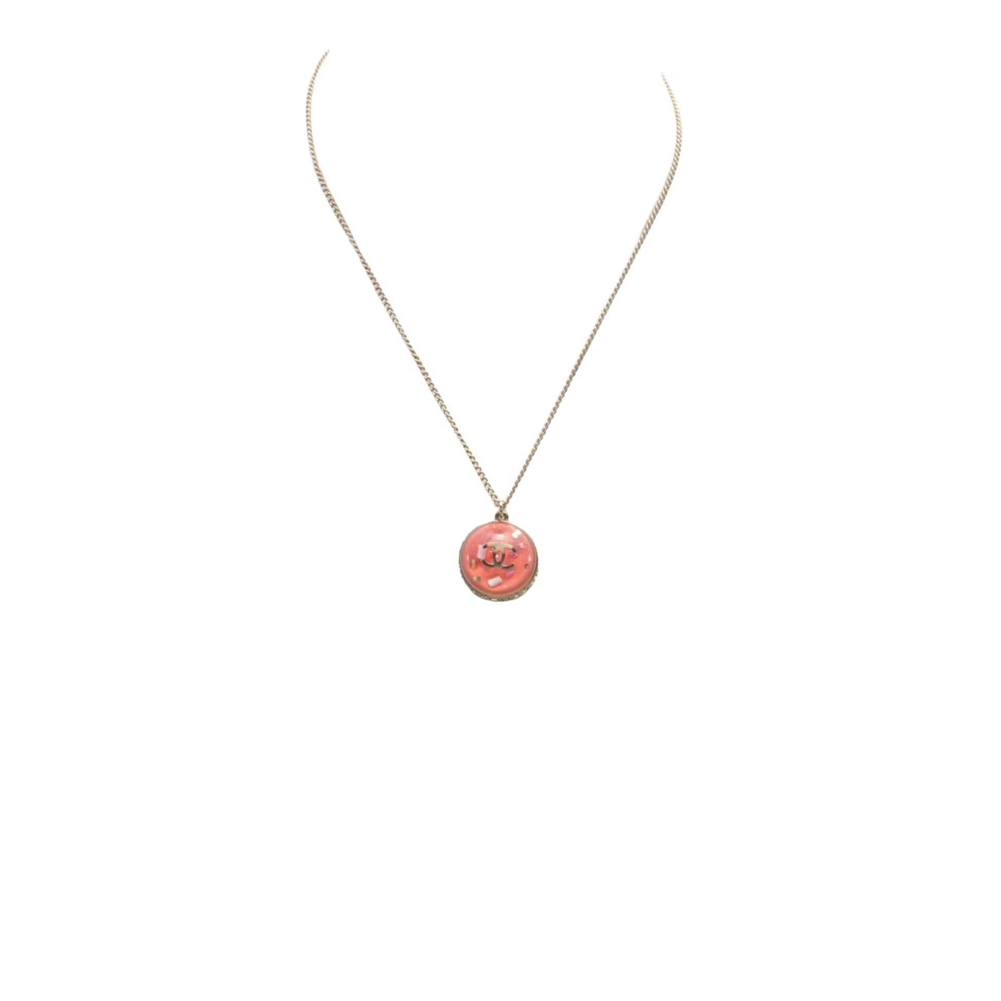 Chanel Coco Mark, Pink, Gold, necklace