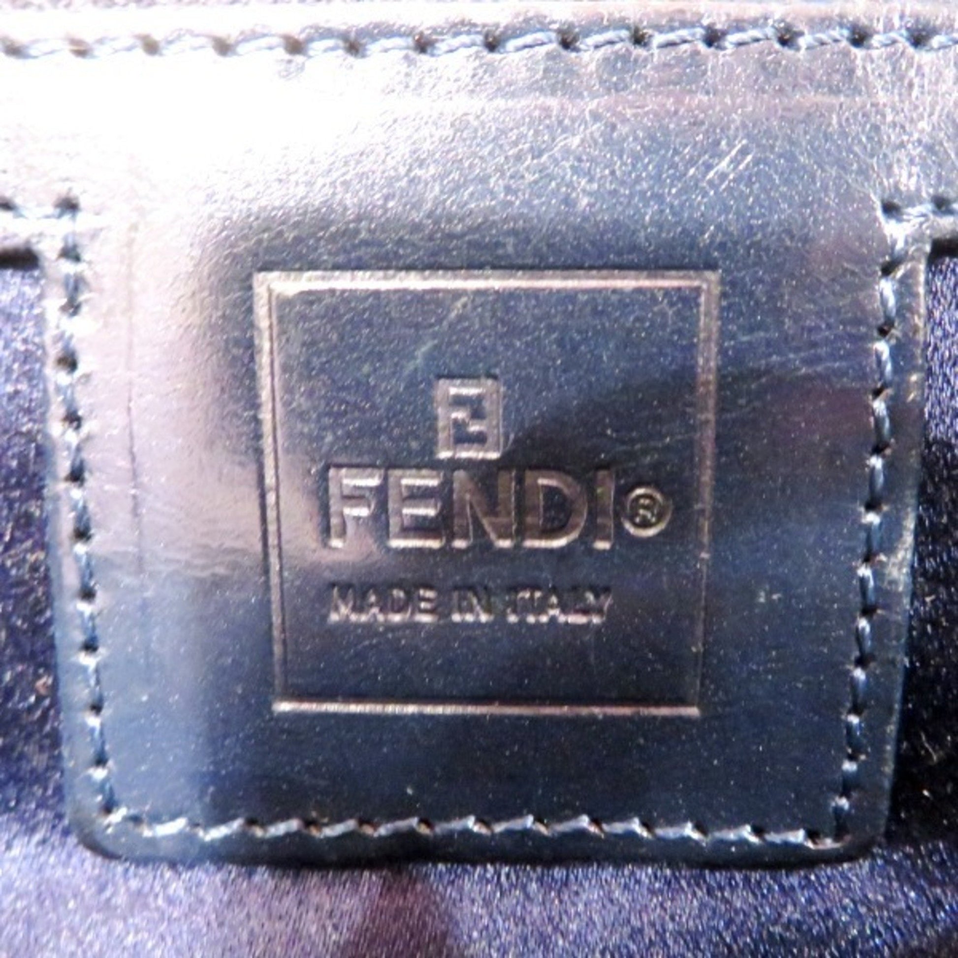 Fendi Zucchino, Brown, Canvas, shoulder