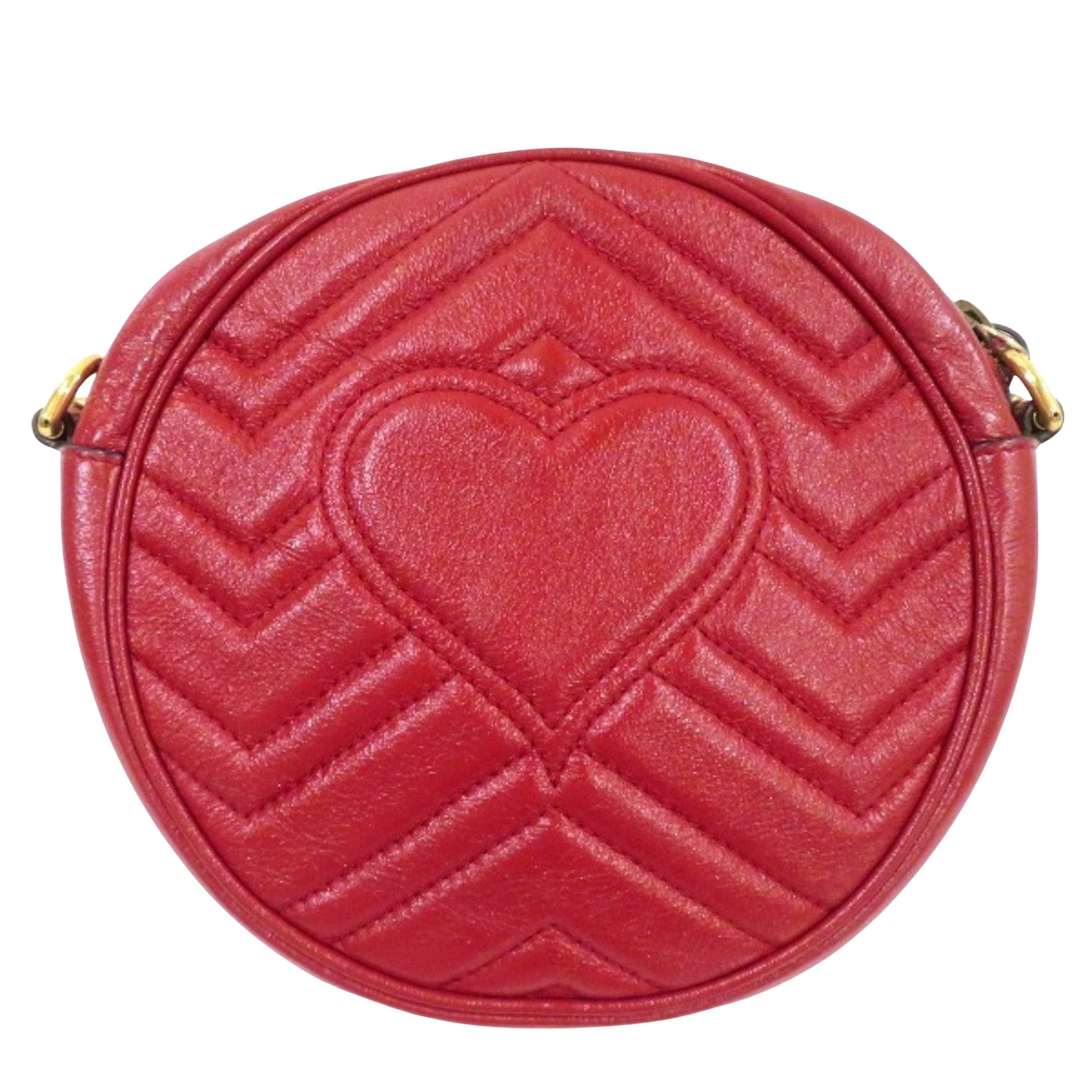 Gucci GG Marmont, Red, Leather, shoulder