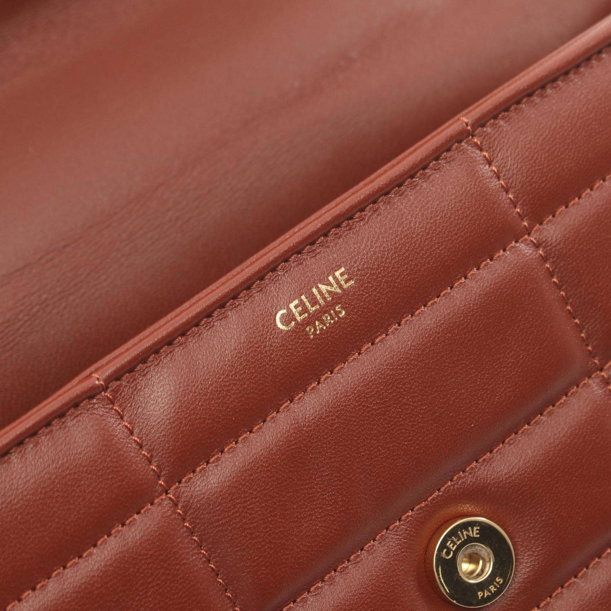 Céline Monochrome, Brown, Leather, shopper