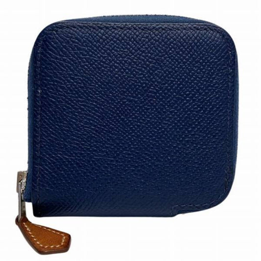 Hermès Silk'In, Navy, Leather, wallet