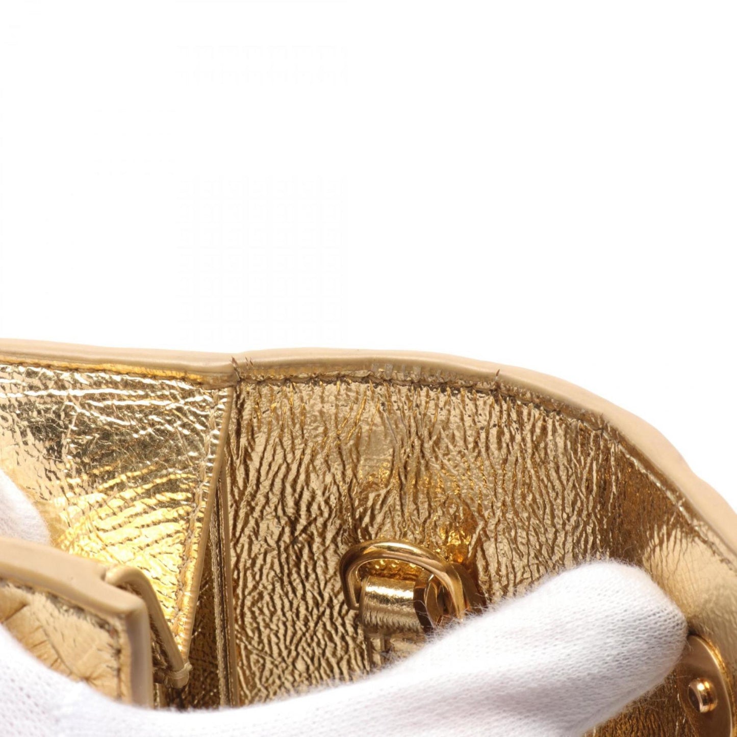 Bottega Veneta Intrecciato, Gold, Leather, shoulder