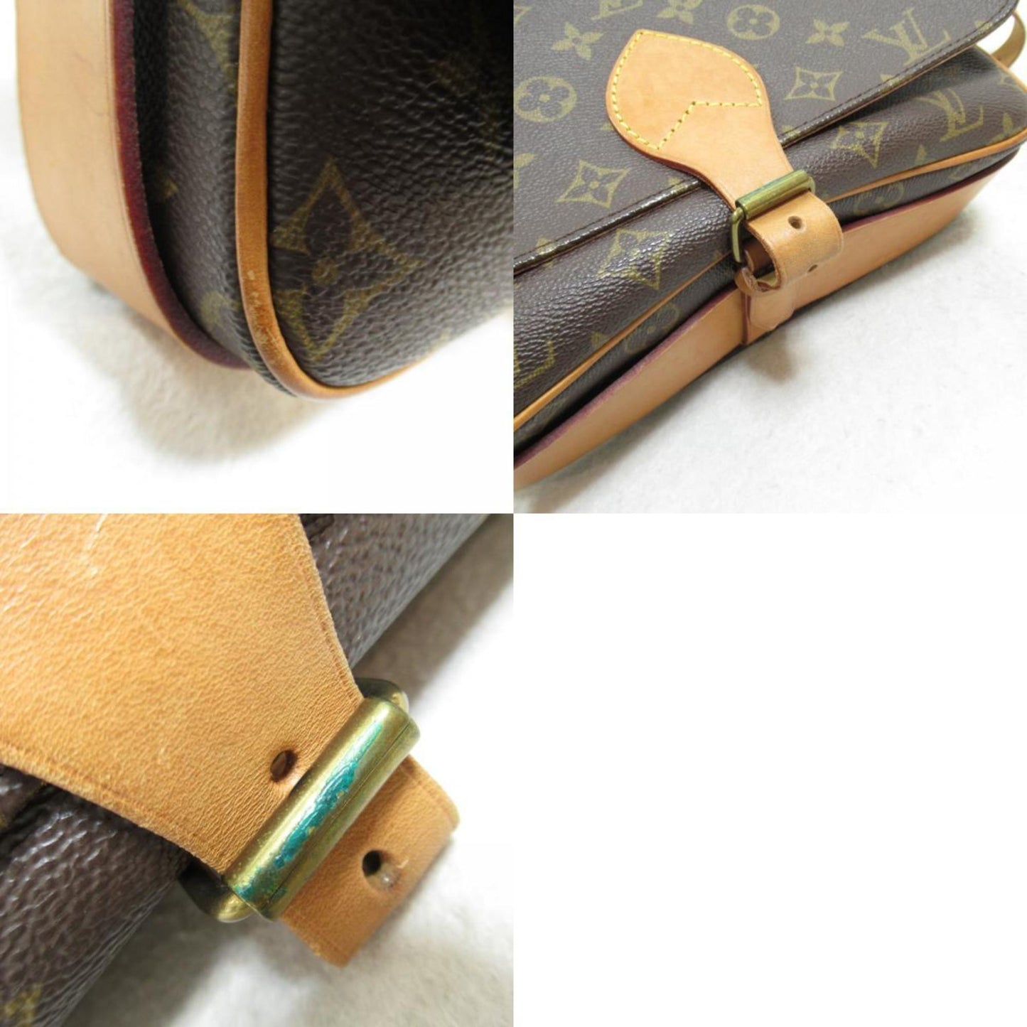 Louis Vuitton Cartouchière 26, Brown, Canvas, shoulder