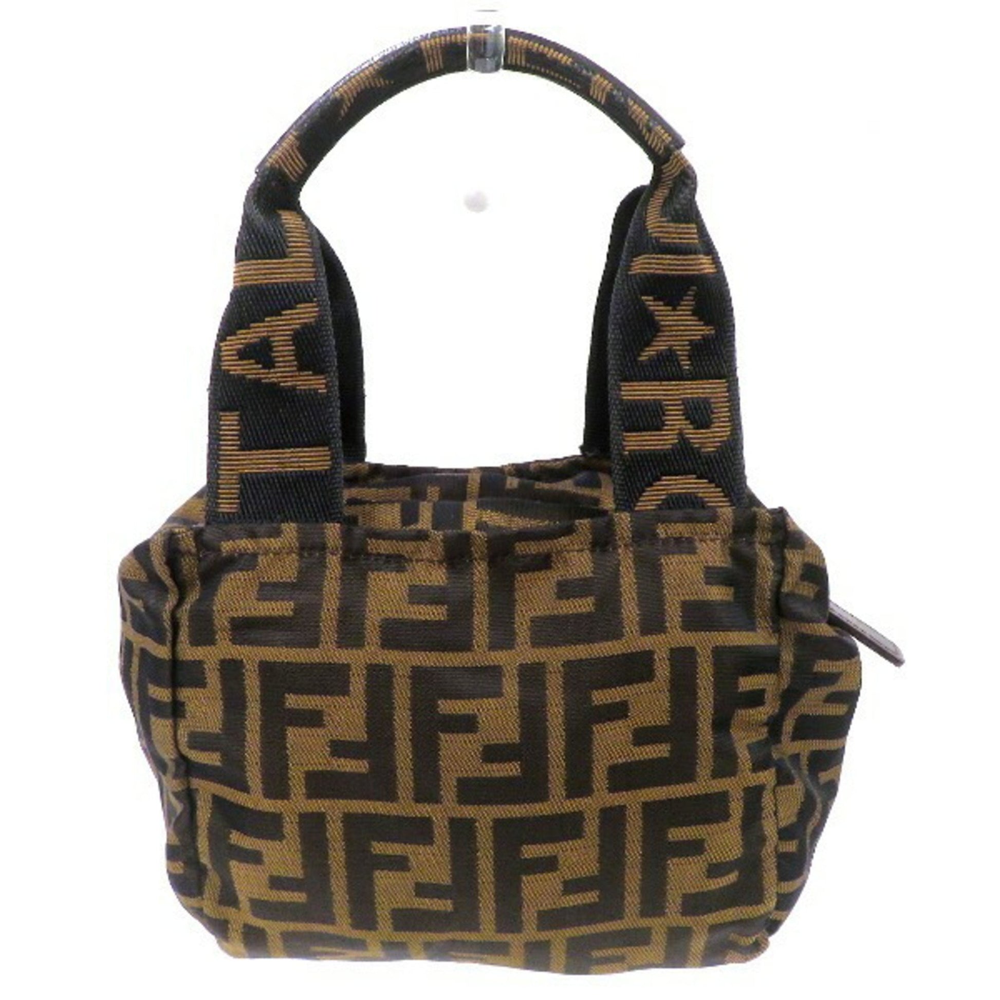 Fendi Zucca, Brown, Canvas, handbag