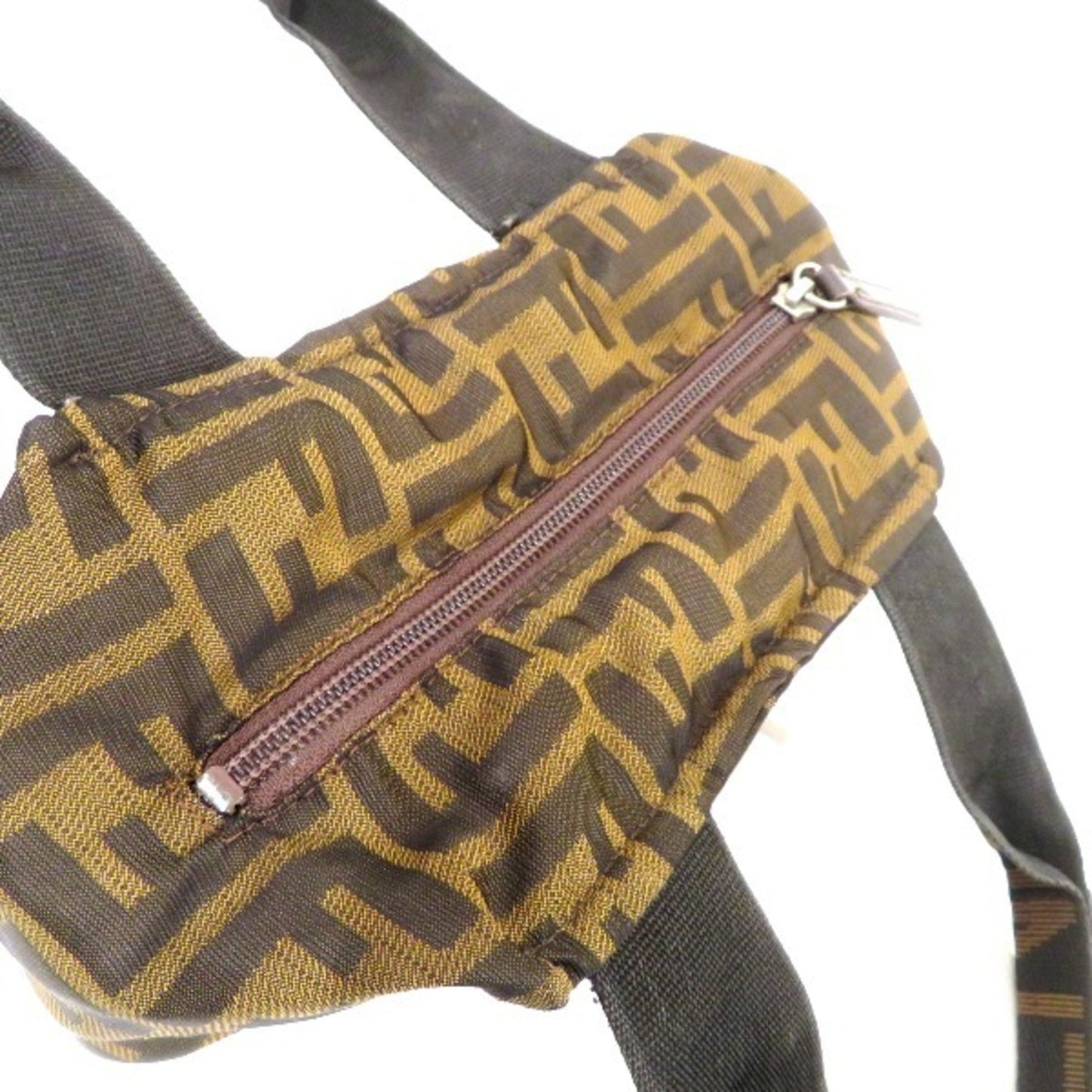 Fendi Zucca, Brown, Canvas, handbag