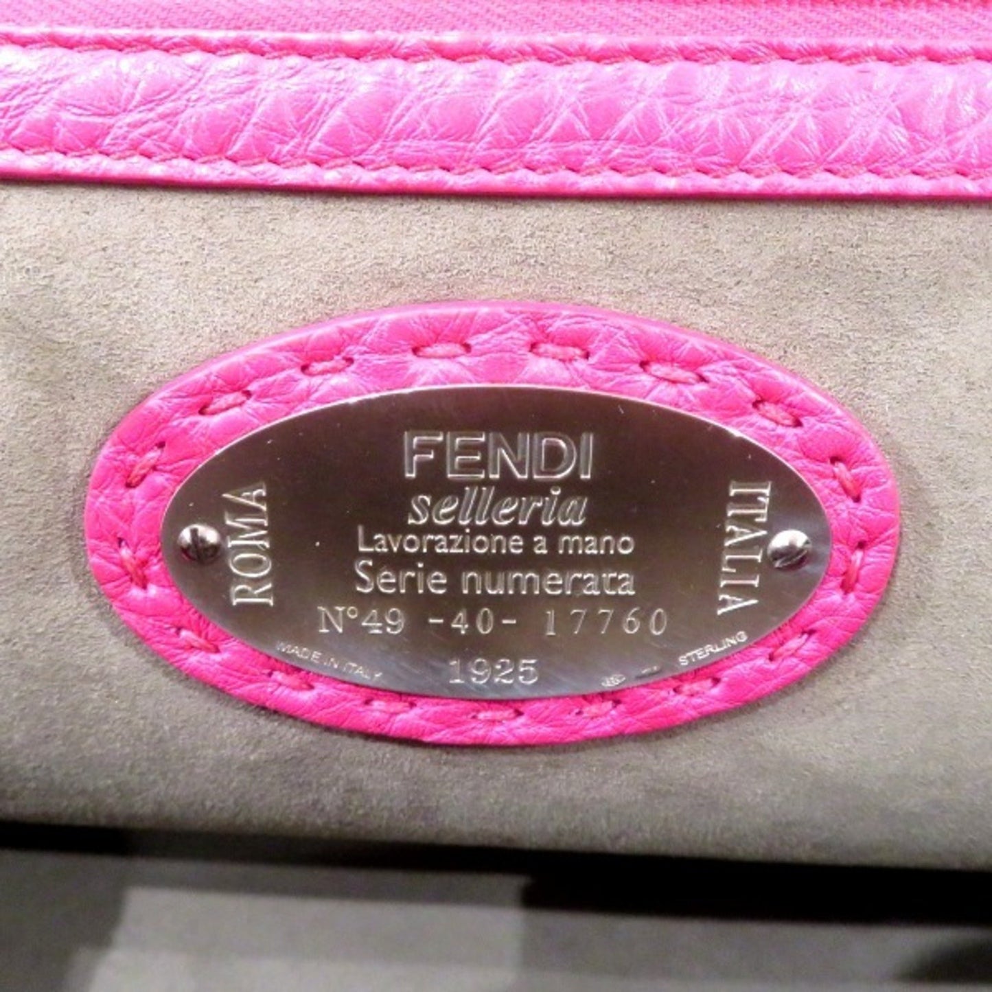 Fendi Selleria, Pink, Leather, handbag